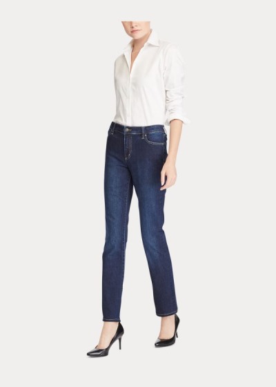 Jeans Ralph Lauren Mujer Azules Azules - Premier Straight - VFPWB6041